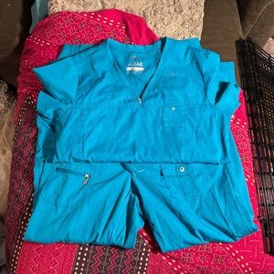 Adar Women's Blue Scrub Set